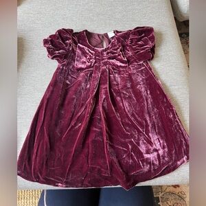 H&M Adorables Silk-Blend Velvet Plum Dress